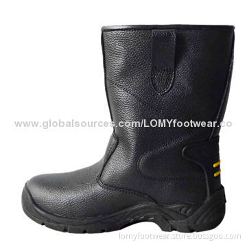 Safety Boots, Made of Embossed Cow Leather and PU Sole, 37 to 48# Sizes S1, SB, S1P,S3